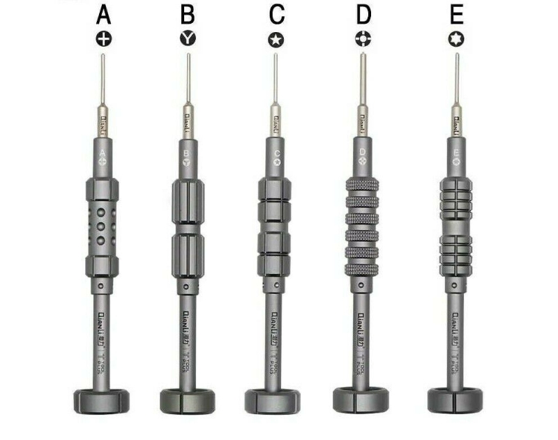Imagen de Juego completo de 5 destornilladores QianLi ToolPlus iThor A, B, C, D, E 