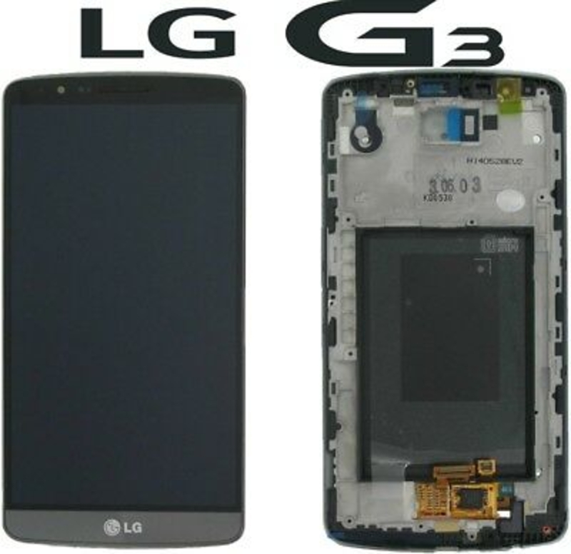 Imagen de Pantalla COMPLETA con marco para LG G3 LCD+TACTIL COLOR GRIS  