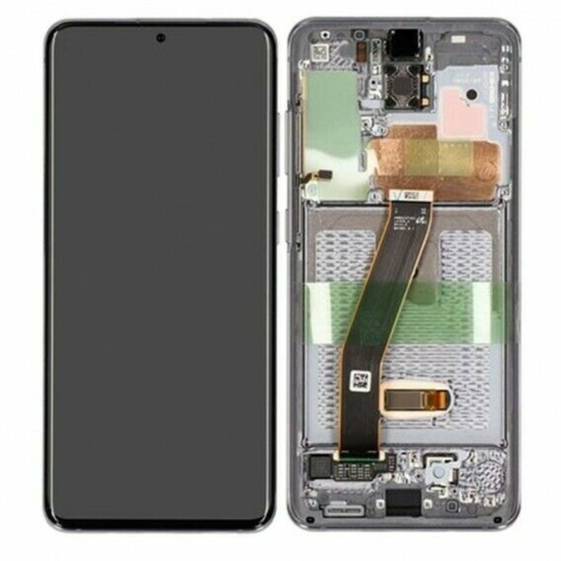 Imagen de Pantalla Completa Original Con Marco Para Samsung Galaxy S20 5G SM-G981 Plata