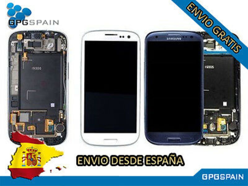 Picture of PANTALLA LCD + TACTIL CON MARCO SAMSUNG GALAXY S3 AZUL    