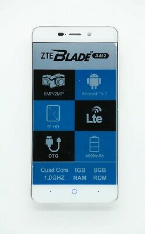 Imagen de PANTALLA ORIGINAL LCD ZTE A452 CON MARCO BLANCO  