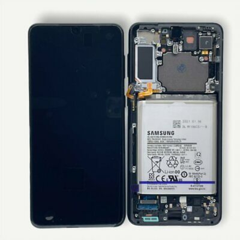 Imagen de Pantalla Original Completa Con Marco Negra +Batería Para Samsung Galaxy S21 Plus