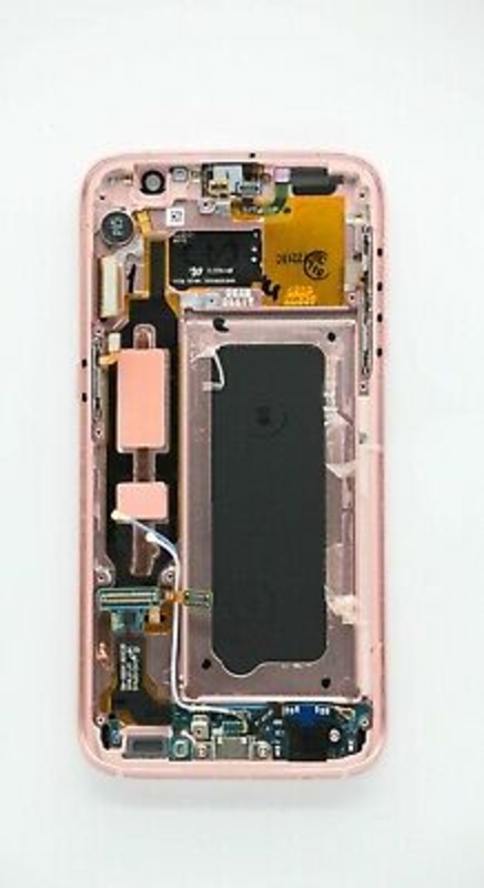 Imagen de PANTALLA ORIGINAL SAMSUNG GALAXY S7 CON MARCO ROSA DESMONTAJE MOVIL  