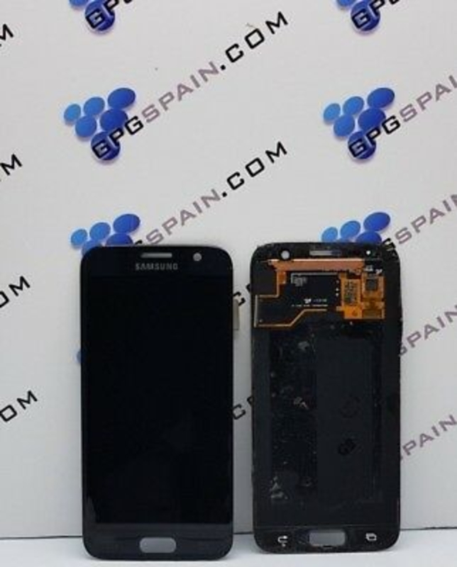 Imagen de Pantalla ORIGINAL sin marco SAMSUNG GALAXY s7  negro desmontaje   *s35