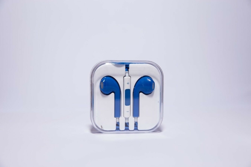 Imagen de AURICULARES IPHONE AZUL compatible para IPHONE 5,6,6S ANDROID SAMSUNG XIAOMI 