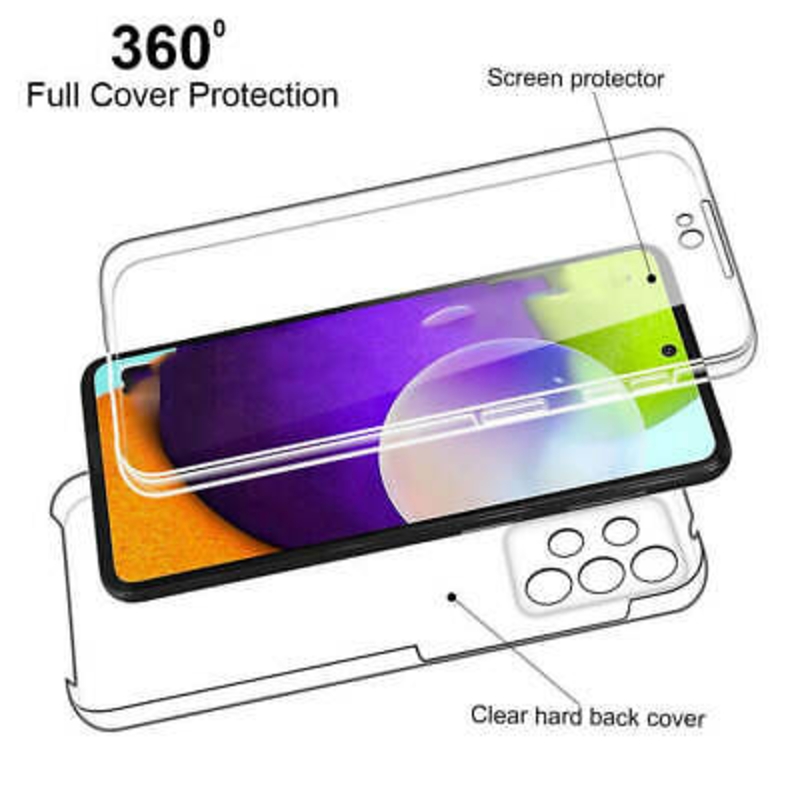 Picture of Funda doble 360º para SAMSUNG GALAXY A52 5G Delantera y trasera Transparente 