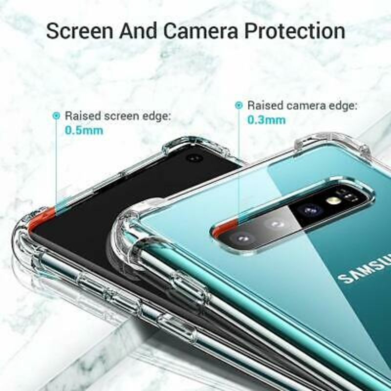 Imagen de Funda Transparente con Marco Reforzado y Esquina Parachoques  PARA SAMSUNG S10