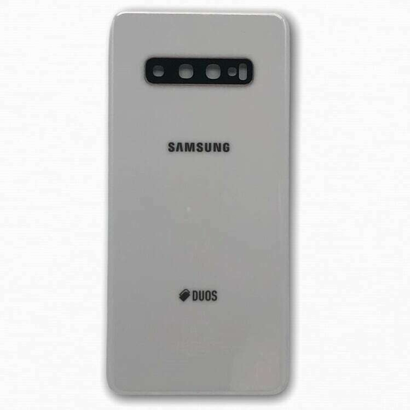 Imagen de Tapa Trasera Original Samsung Galaxy S10+ Blanco Ceramic con Lente de Camara 