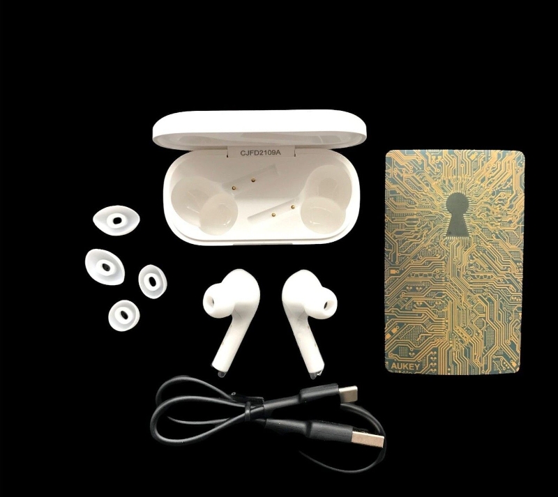 Imagen de AUKEY-Auriculares Inalámbricos EP-T21S, BLANCO Audífonos Estéreo con Bluetooth 