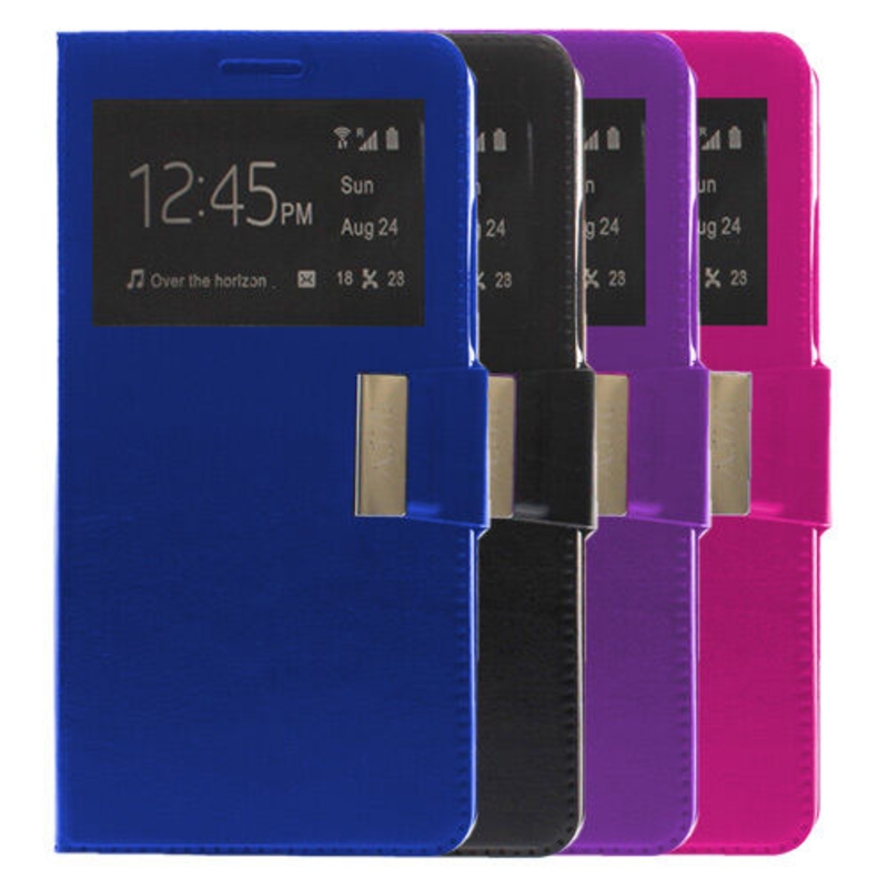 Imagen de Funda libro ventana Samsung Galaxy M20 + protector cristal templado (opcional)