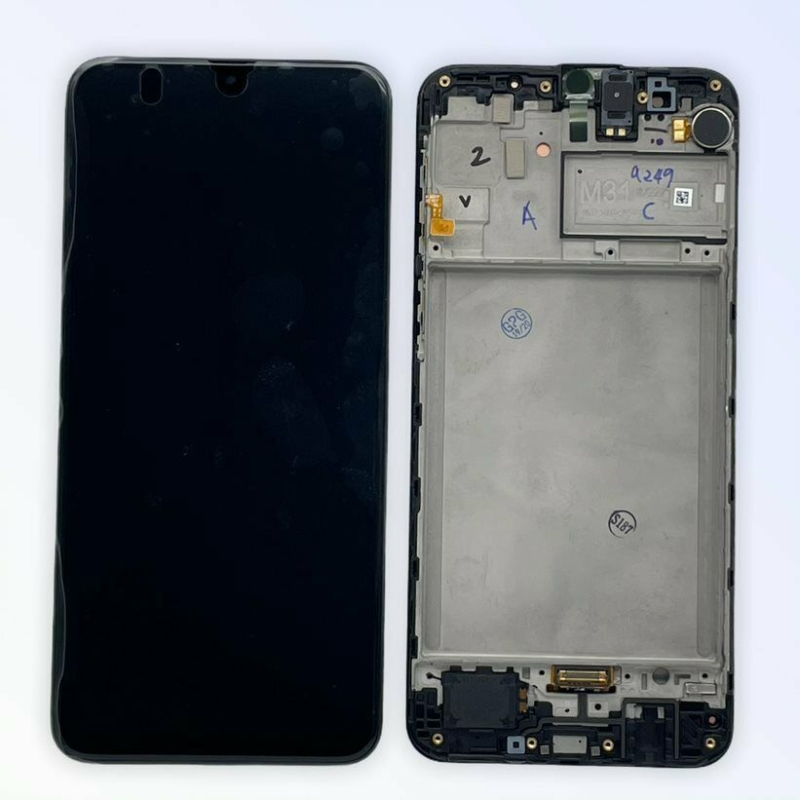 Imagen de Pantalla Completa Original Con Marco Para Samsung Galaxy M31 Negra  