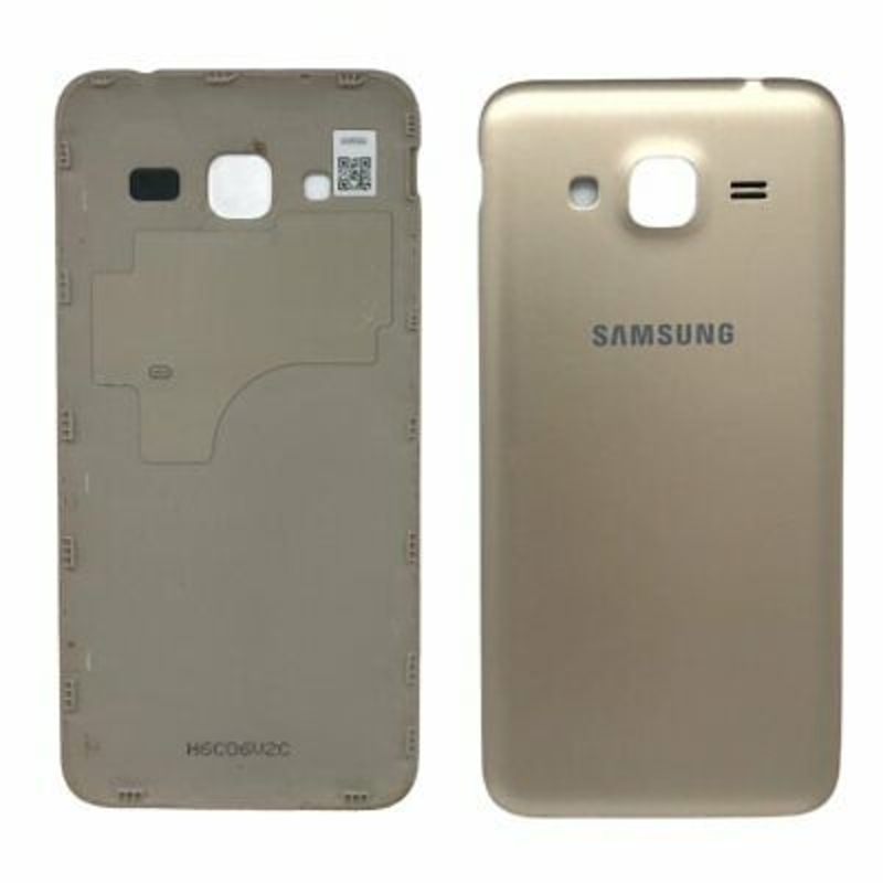 Imagen de TAPA TRASERA CUBRE BATERIA SAMSUNG GALAXY J3 2016 ORIGINAL Desmontaje Dorado