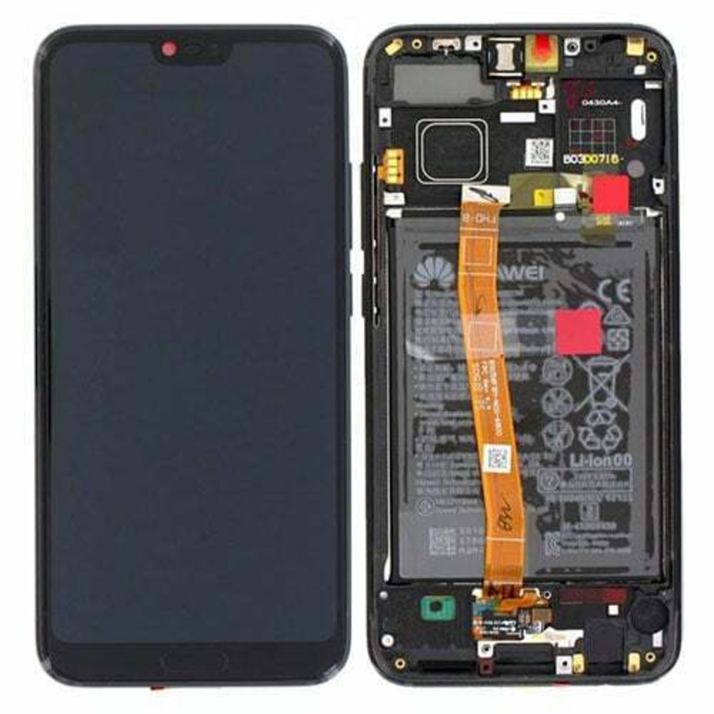 Imagen de Pantalla Completa con Marco Negro y Bateria para Huawei Honor 10  Negra