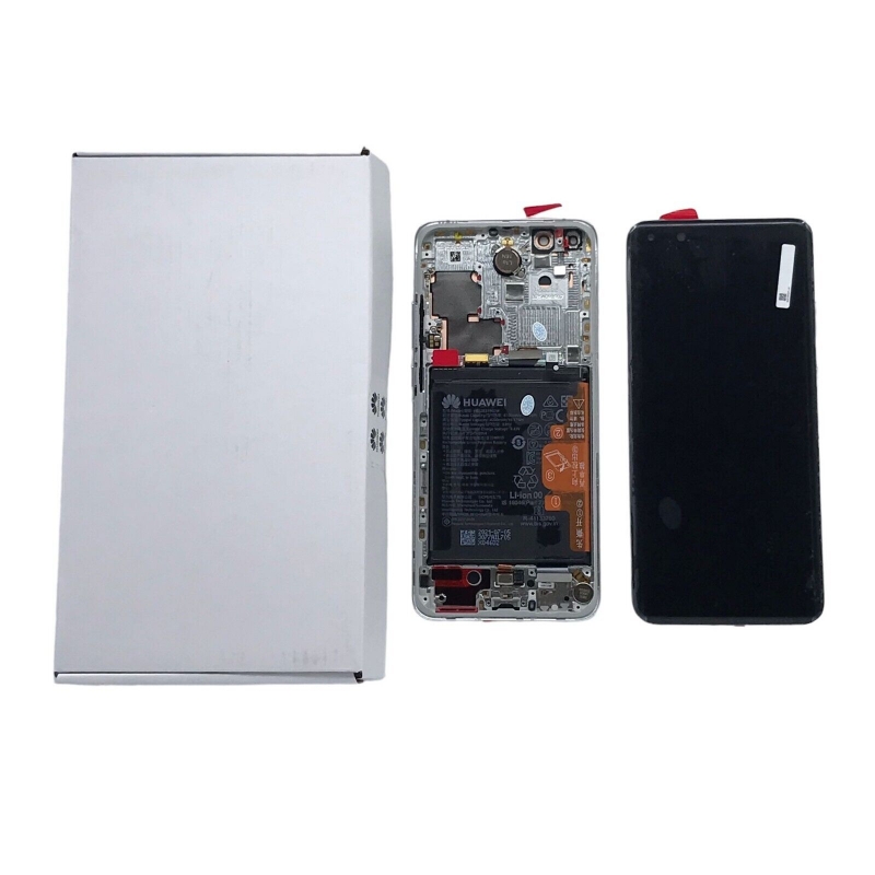 Imagen de Pantalla Original LCD +Táctil +Batería Para Huawei P40 Pro Con Marco Plata